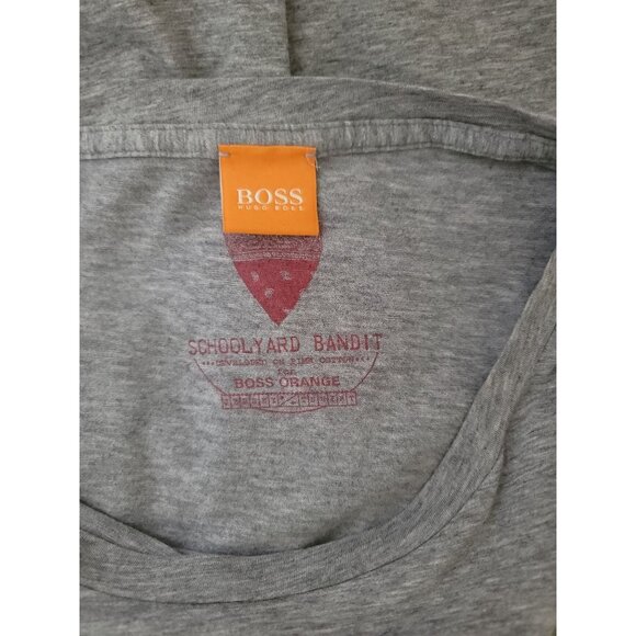 Boss Orange x Hugo Boss SCHOOLYARD BANDIT Graphic Gray Short Sleeve Jersey Tee L - Picture 5 of 7